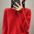 Women's Wool Crewneck Loose Knit Sweater