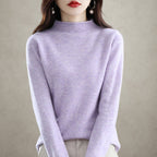 Women's Wool Mock Neck Pullover Sweater