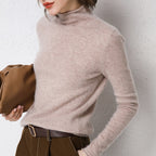 Women's Wool Mock Neck Pullover Sweater