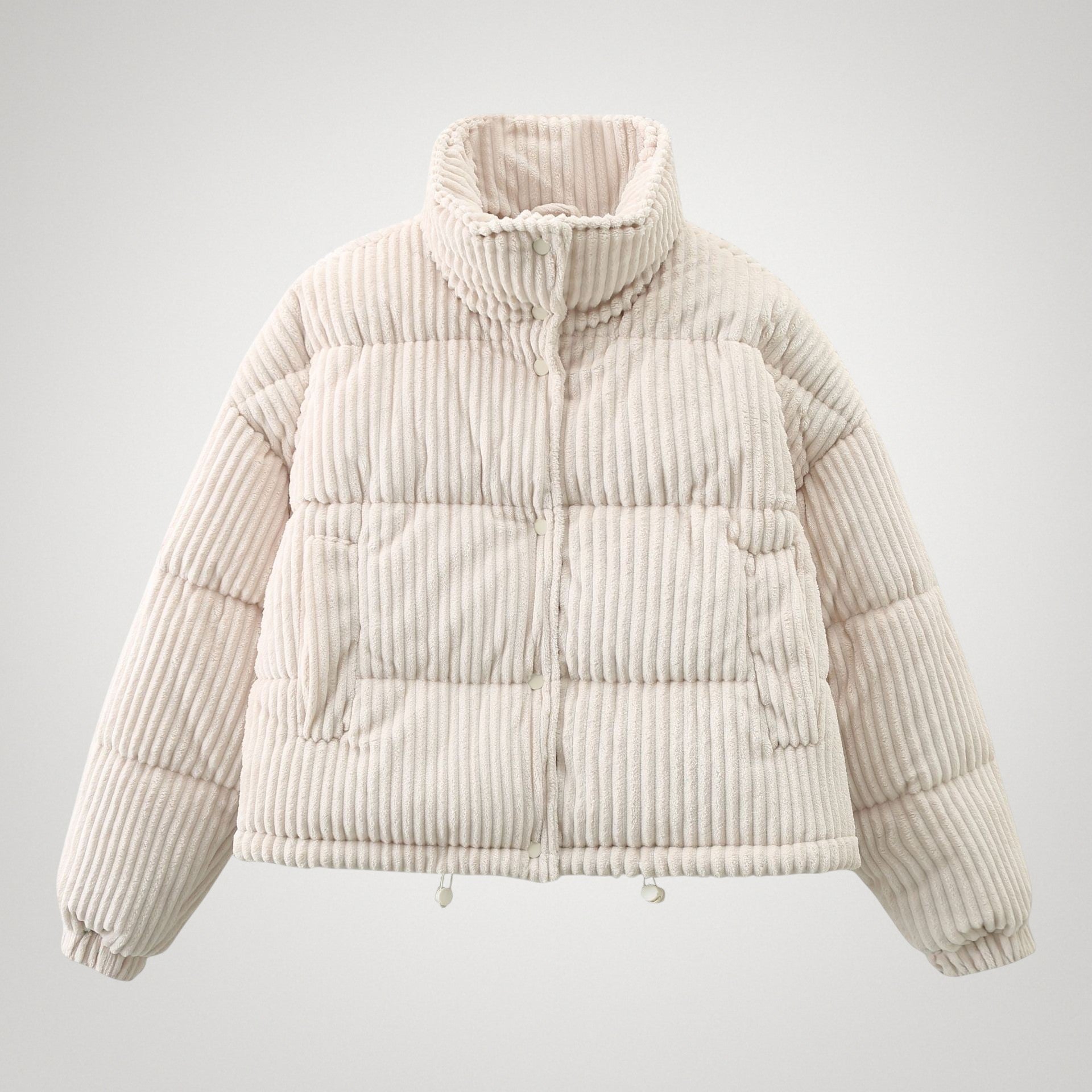 Women's Short Corduroy Puffer Jacket