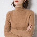 Women's Wool Mock Neck Pullover Sweater